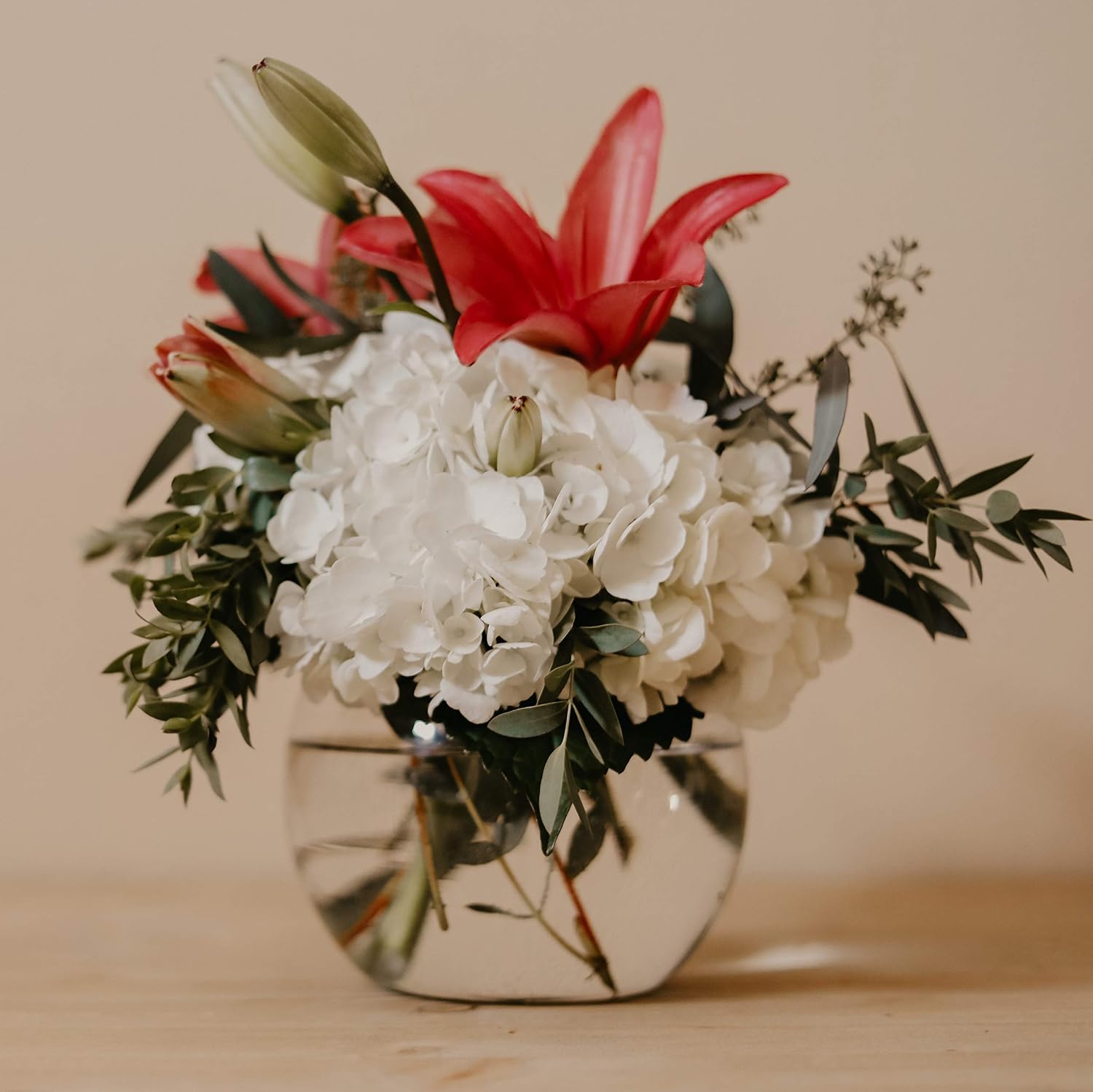 Bubble Bowl Glass Vase — 8 in Diameter, 6 in Tall