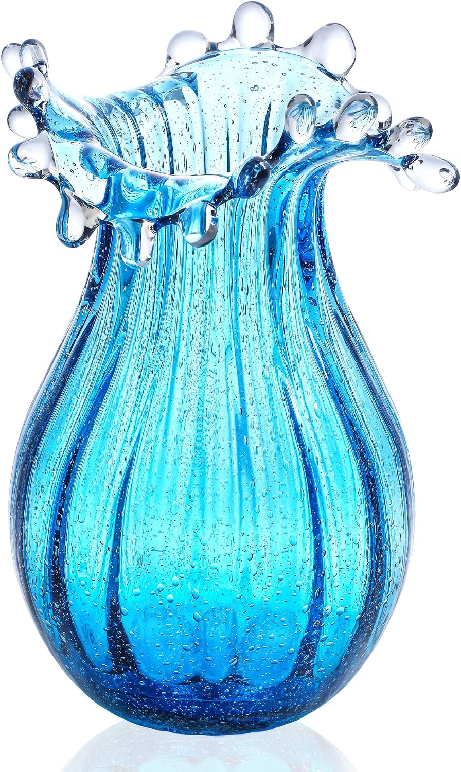 Bubble Glass Vase — 8 in, Modern Form