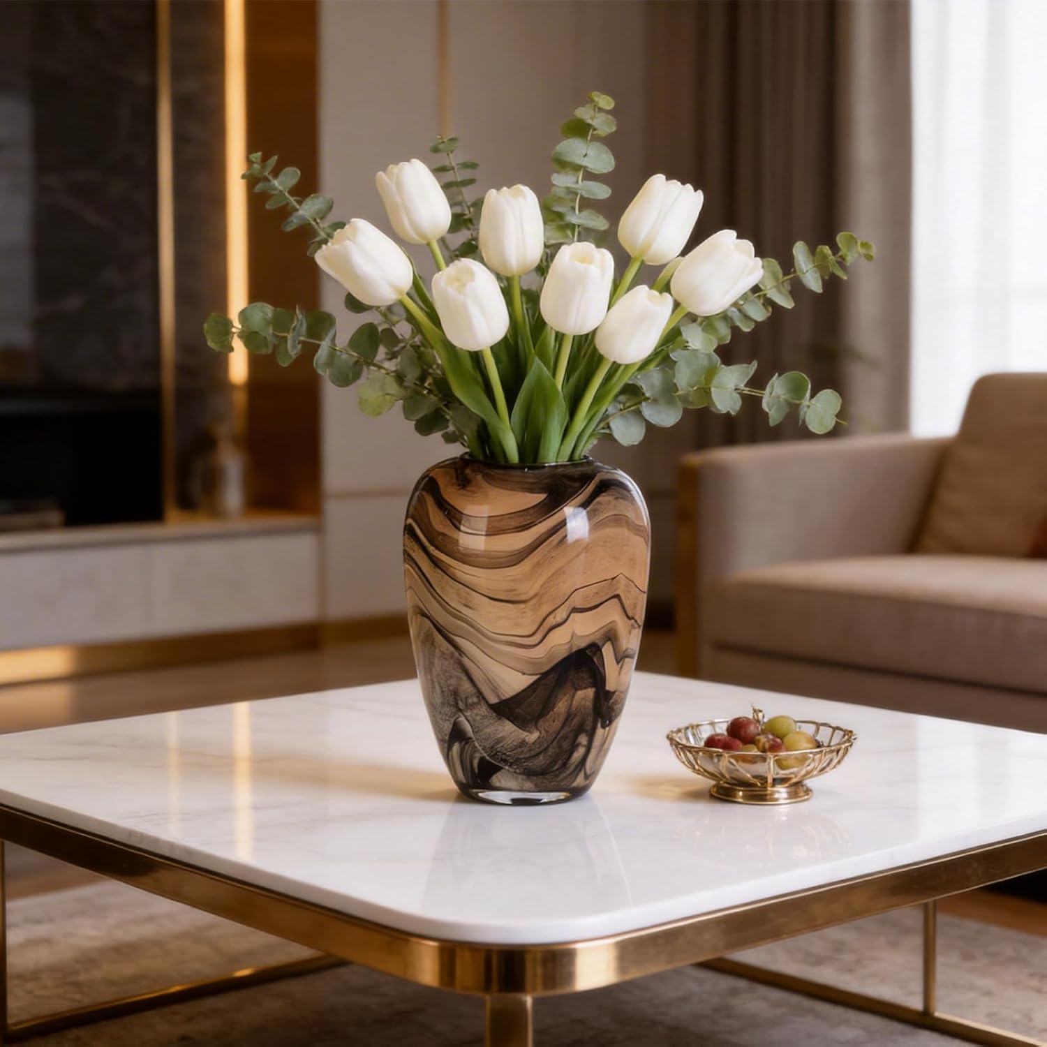 Hand-Blown Decorative Glass Vase — Tabletop