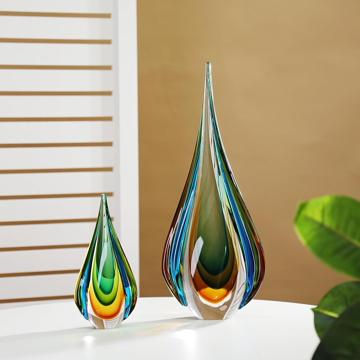 Hand-Blown Glass Sculpture — 18.1 in, Extra Large