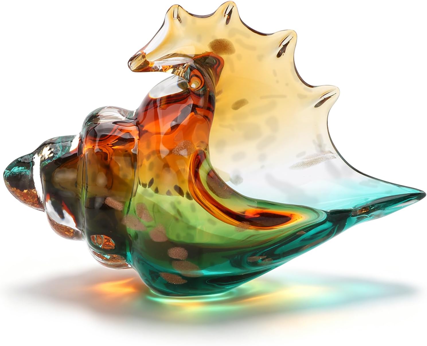 Hand-Blown Glass Seashell Sculpture — Coastal Form