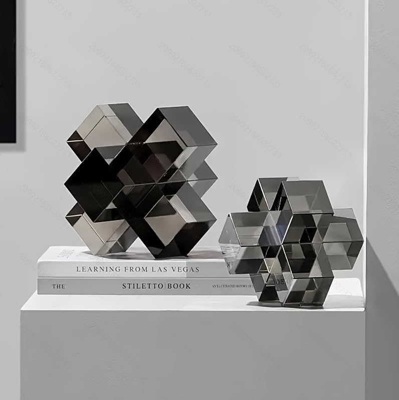 Crystal Geometric Ornaments — Clear and Black