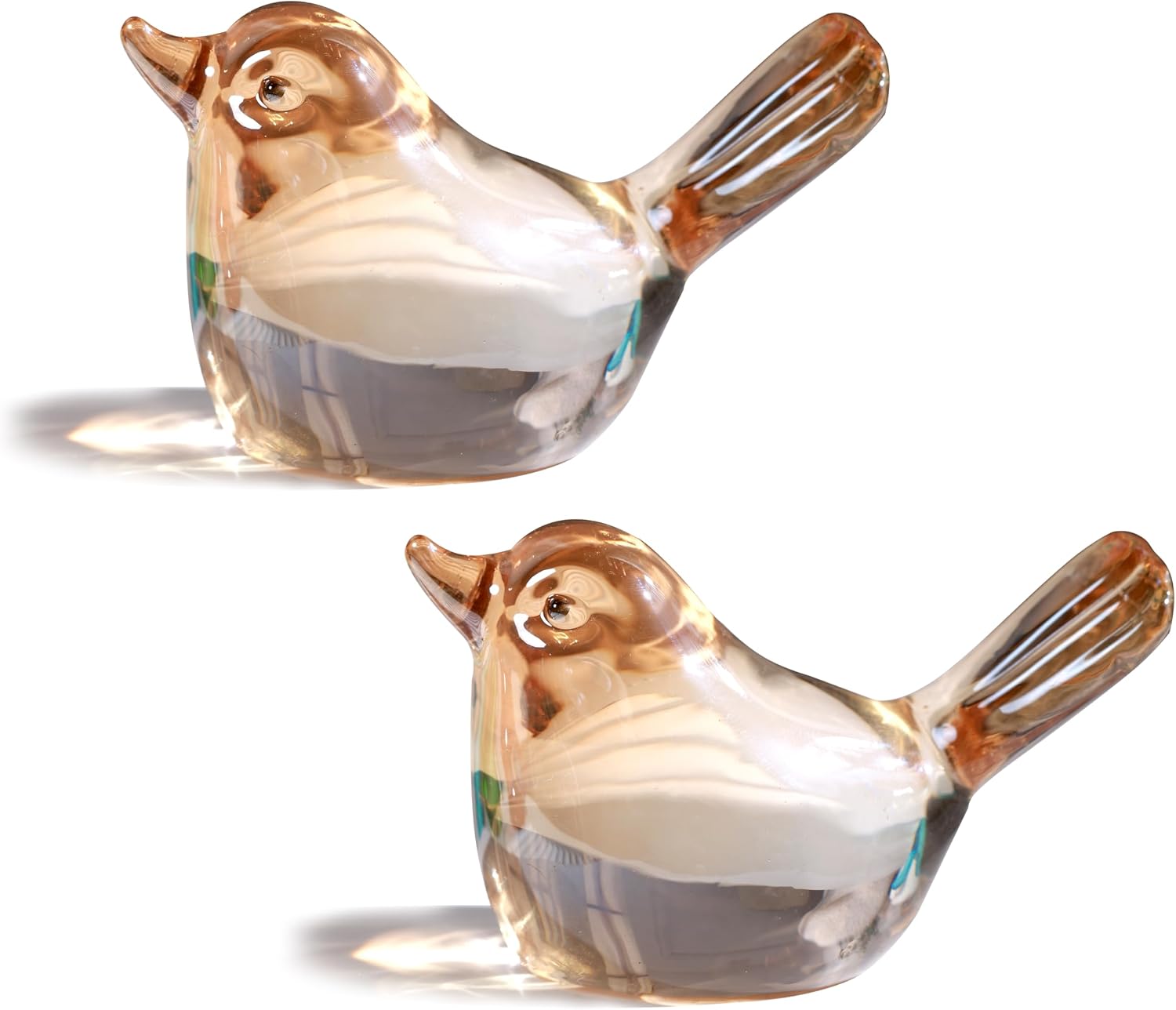 Blown Glass Bird Figurine — Dark Blue