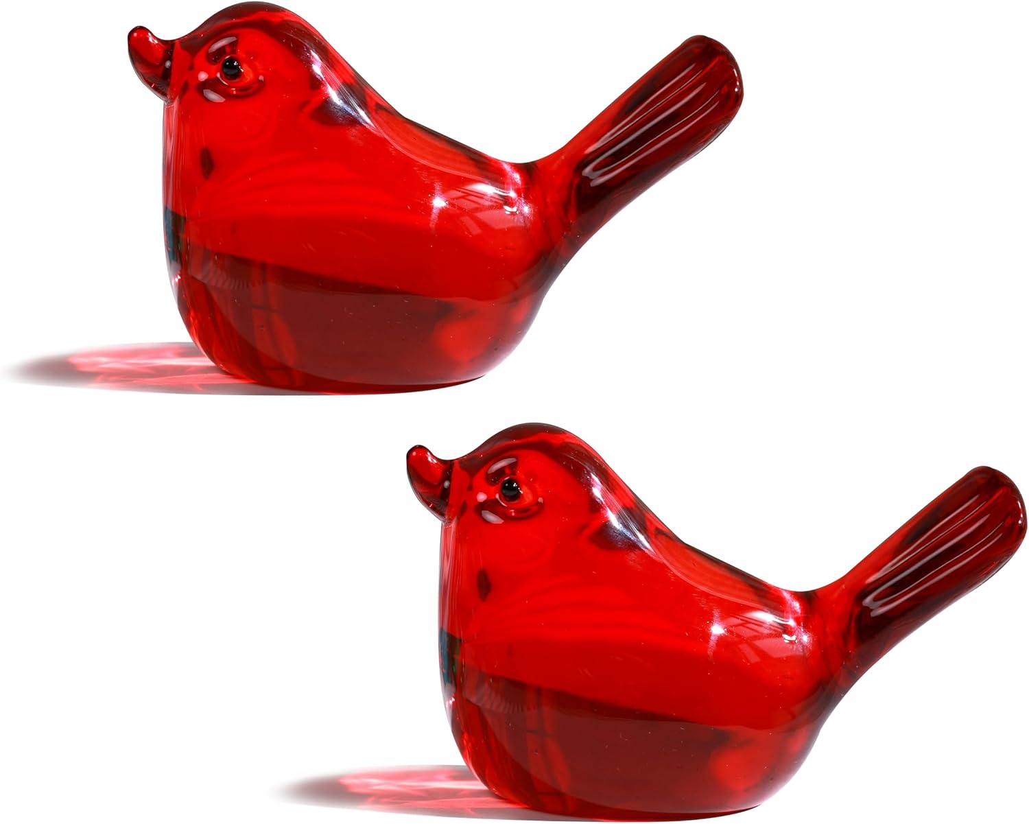 Blown Glass Bird Figurine — Dark Blue