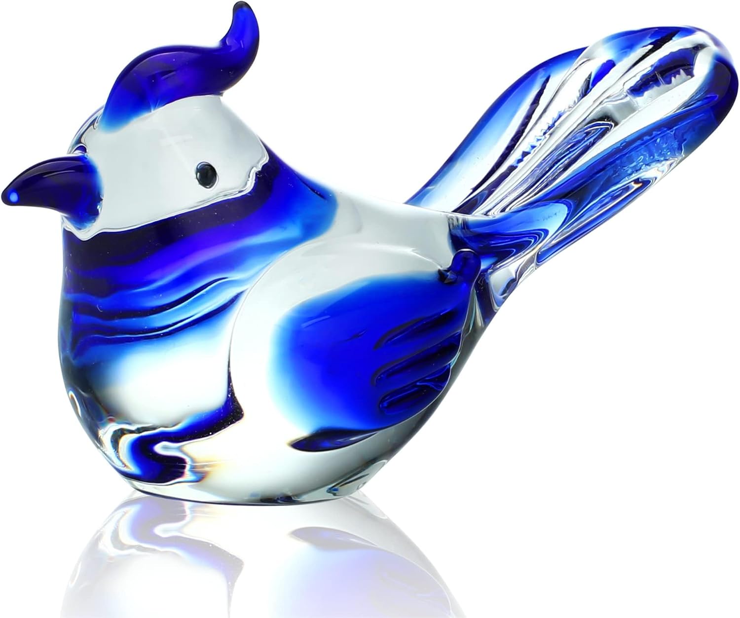 Miniature Glass Bird Figurines — Set of 6, 1.9 in