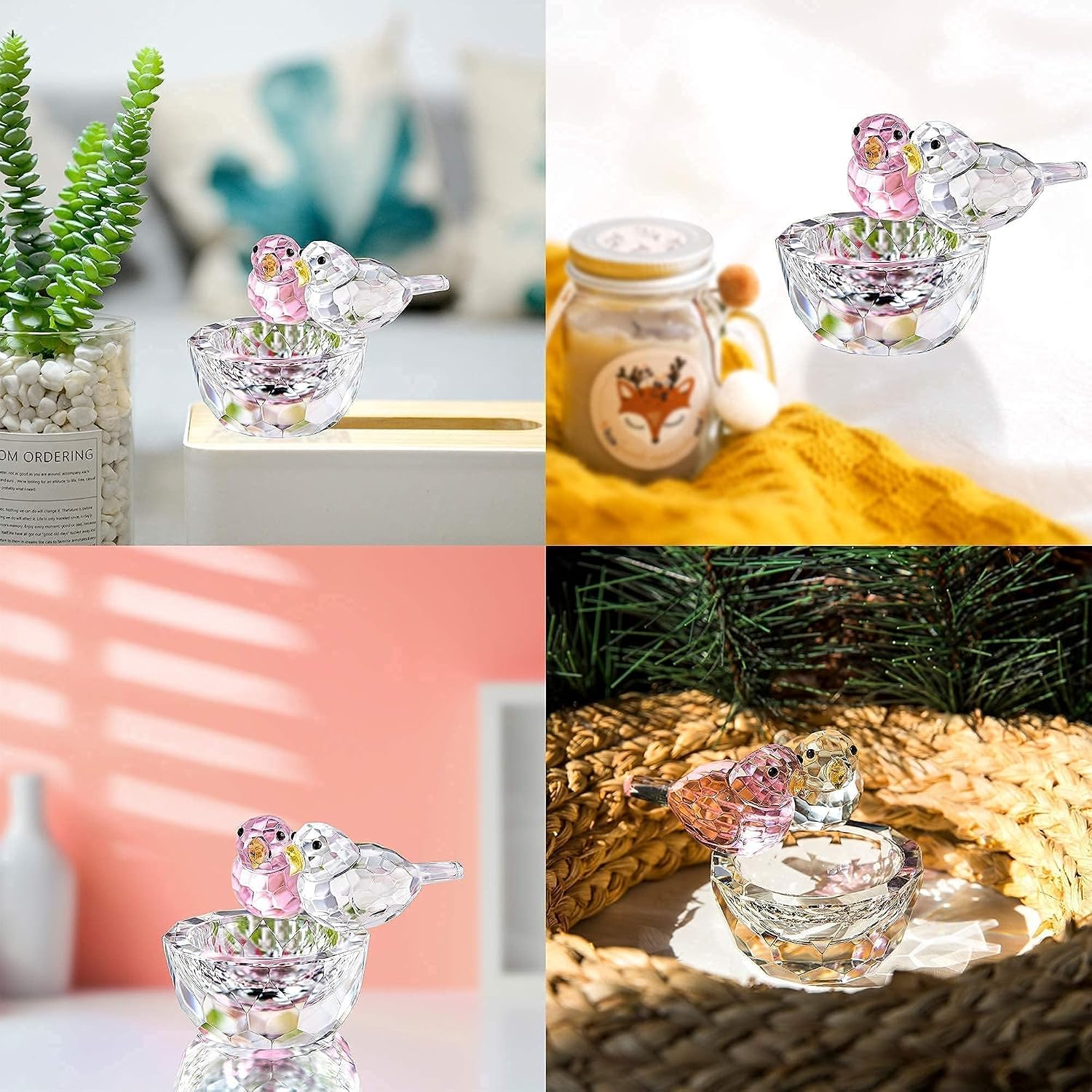 Crystal Bird Figurine — 3.3 in
