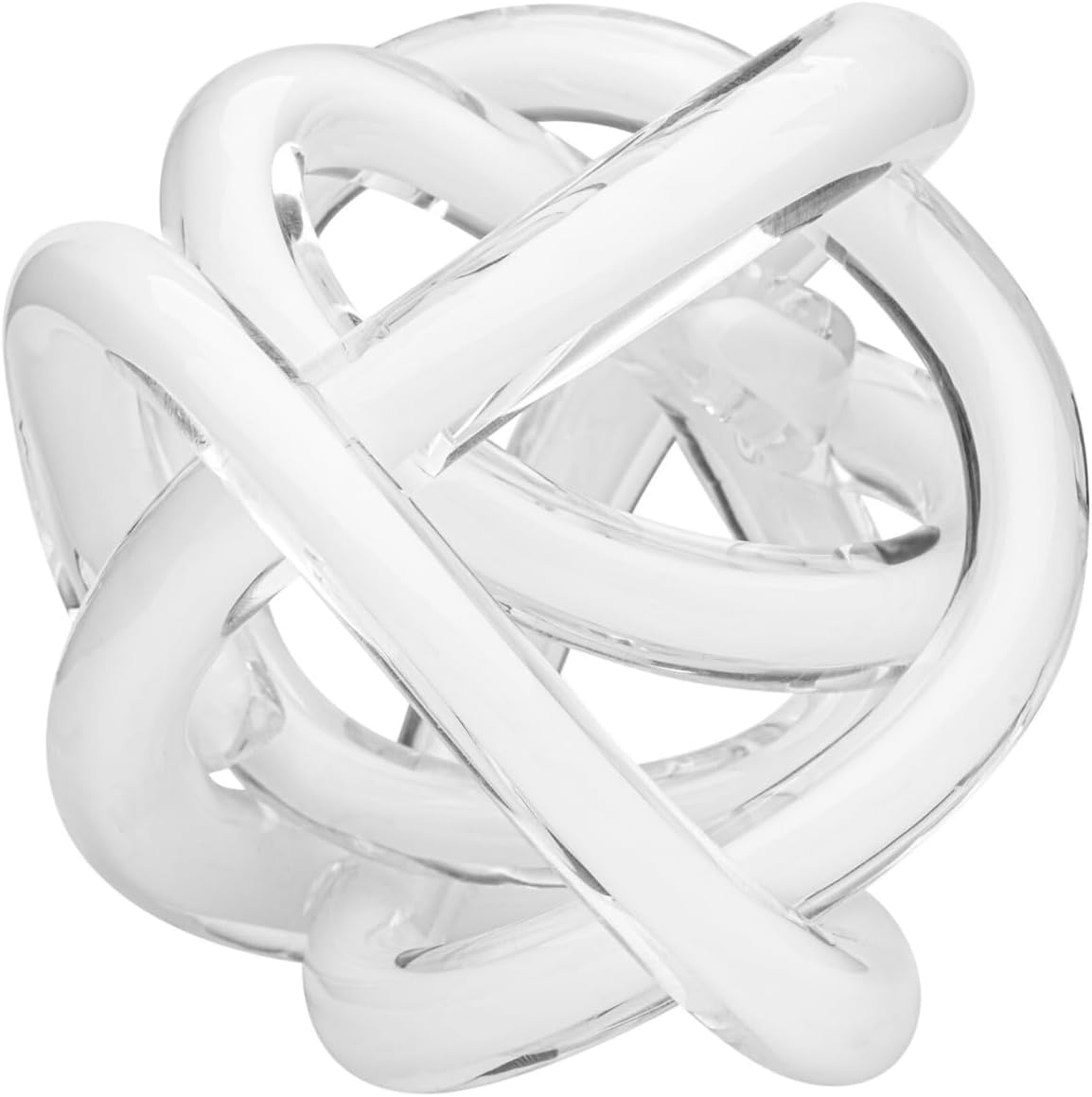Glass Infinity Knot Sculpture — 4.5 in, Blue