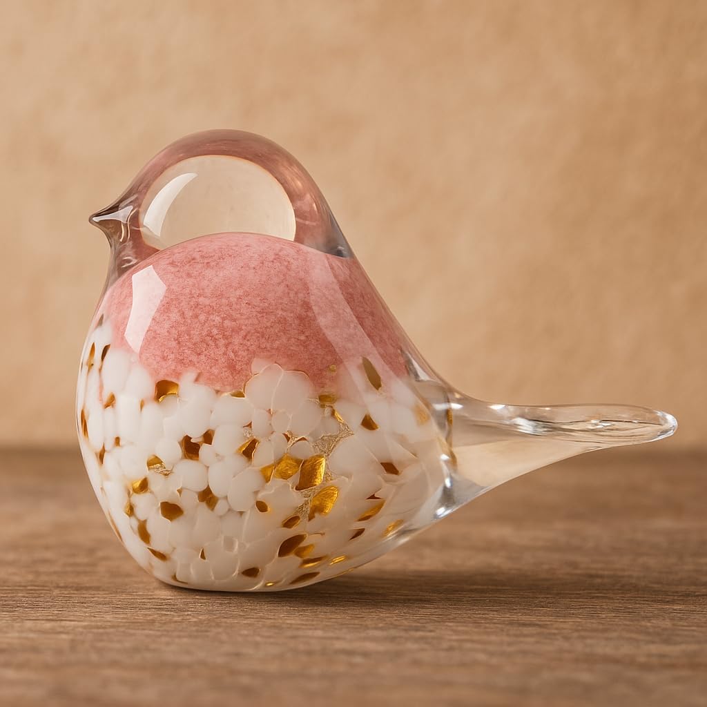 Glass Bird Paperweight — Hand-Blown