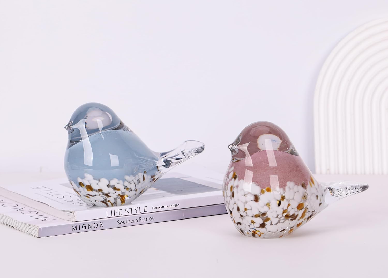 Glass Bird Paperweight — Hand-Blown