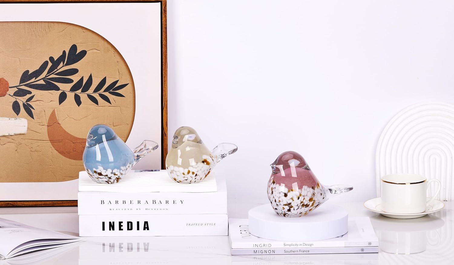 Glass Bird Paperweight — Hand-Blown