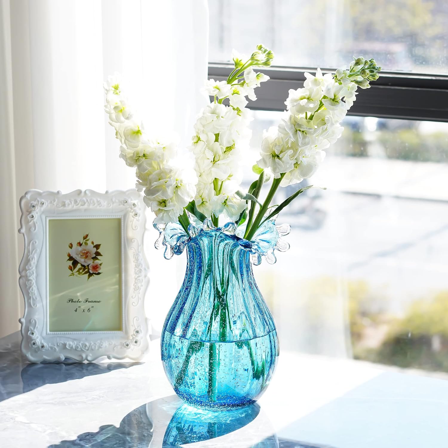 Bubble Glass Vase — 8 in, Modern Form