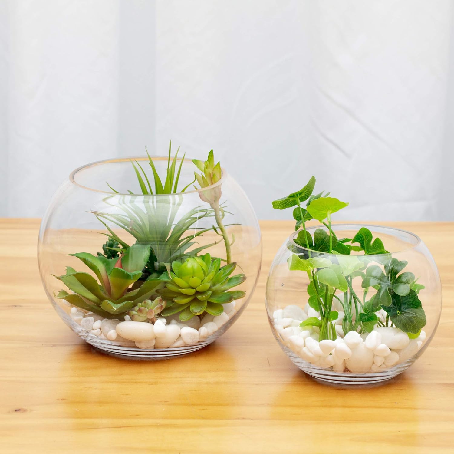 Bubble Bowl Glass Vase — 8 in Diameter, 6 in Tall